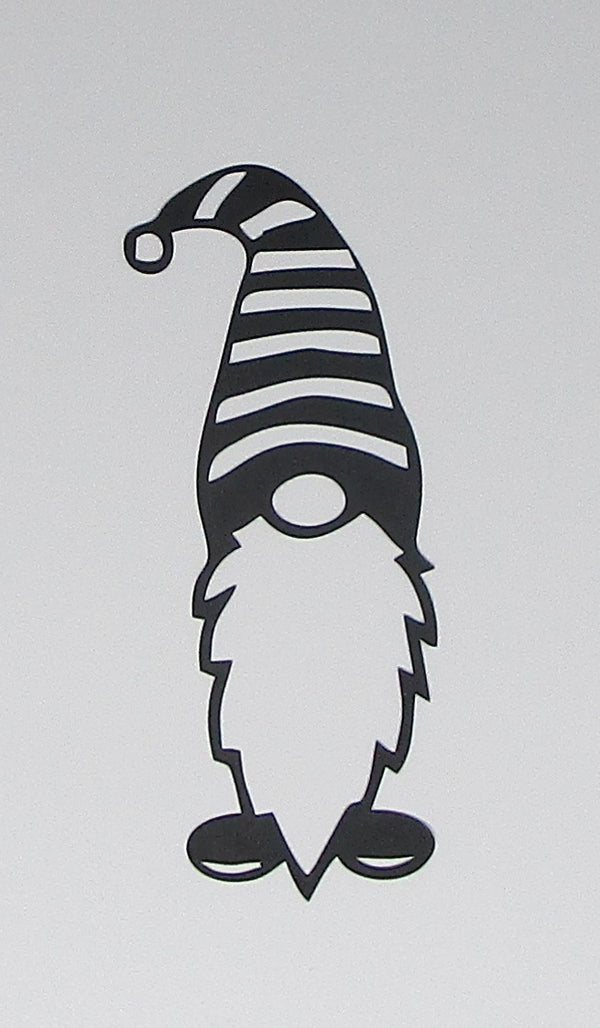 Black Cardstock Mini Gnome with Stripes