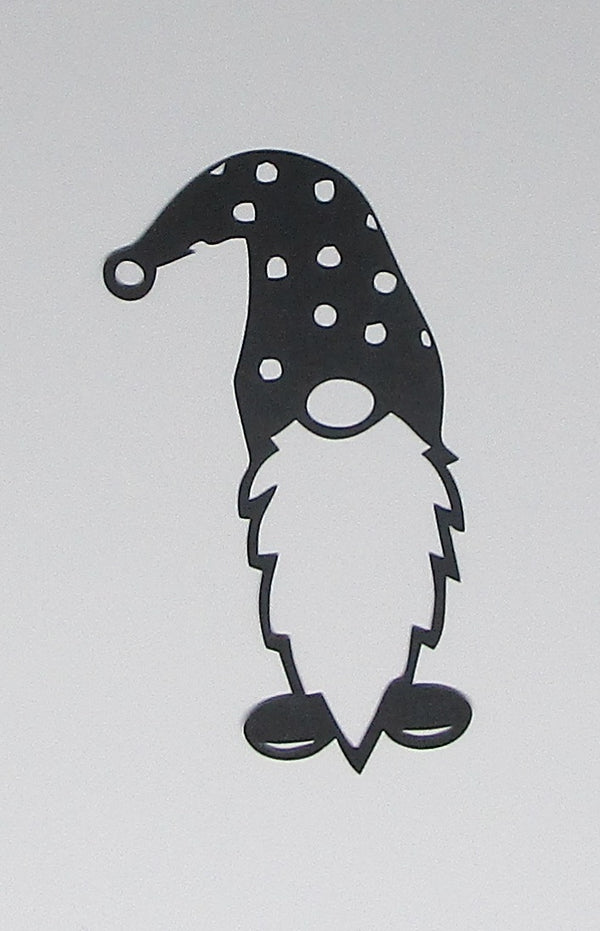 Black Cardstock Mini Gnome with Dots Hat
