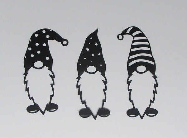 Black Cardstock Mini Gnome Set of 3