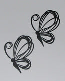 Black Cardstock Butterfly Loopy Set of 2