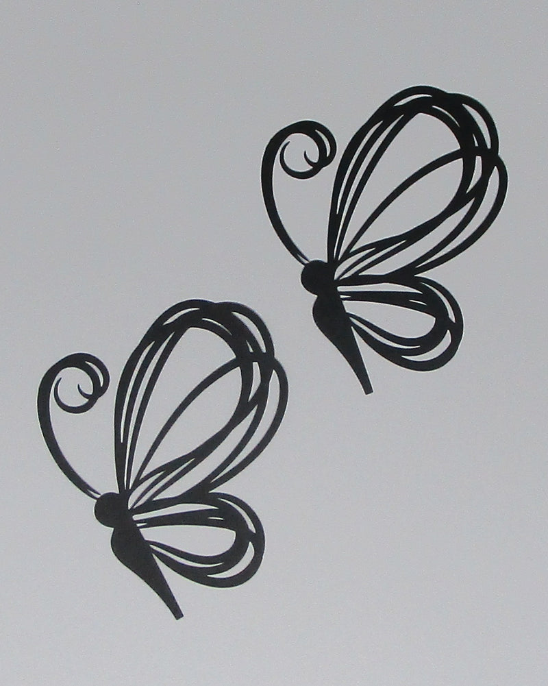 Black Cardstock Butterfly Loopy Set of 2