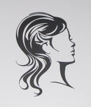 Black Cardstock Lady Side View Small