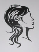 Black Cardstock Lady Side View Medium