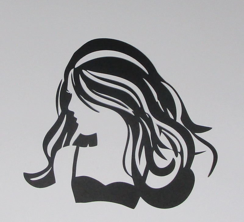 Black Cardstock Lady in Bikini Small