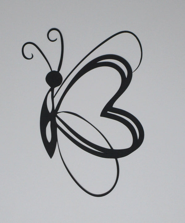 Black Cardstock Butterfly Simple Loopy
