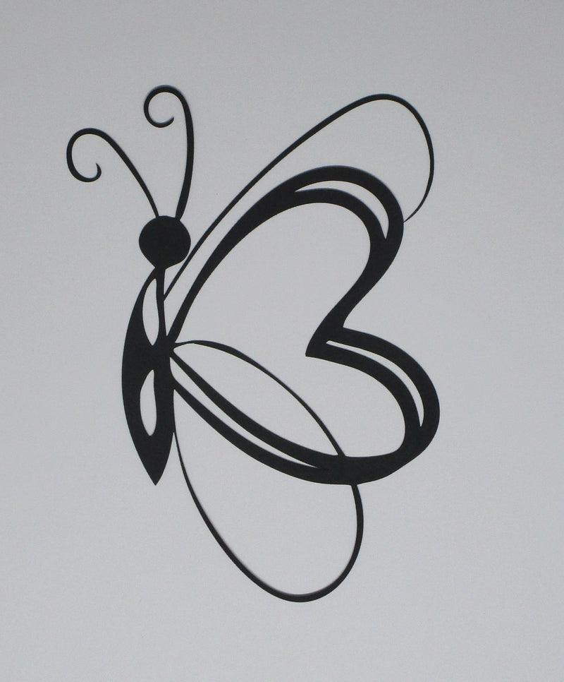 Black Cardstock Butterfly Simple Loopy