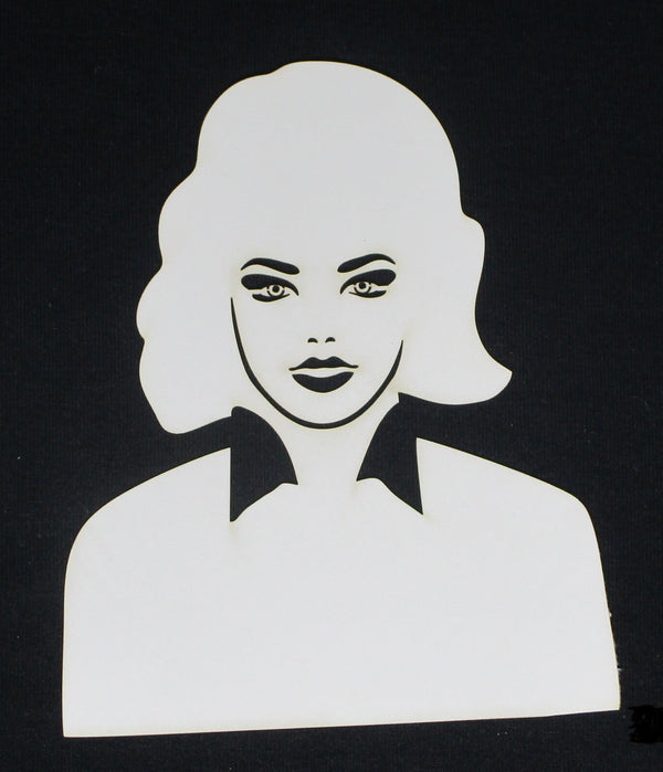 White Cardstock Lady Solid Medium