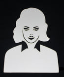 White Cardstock Lady Solid Large