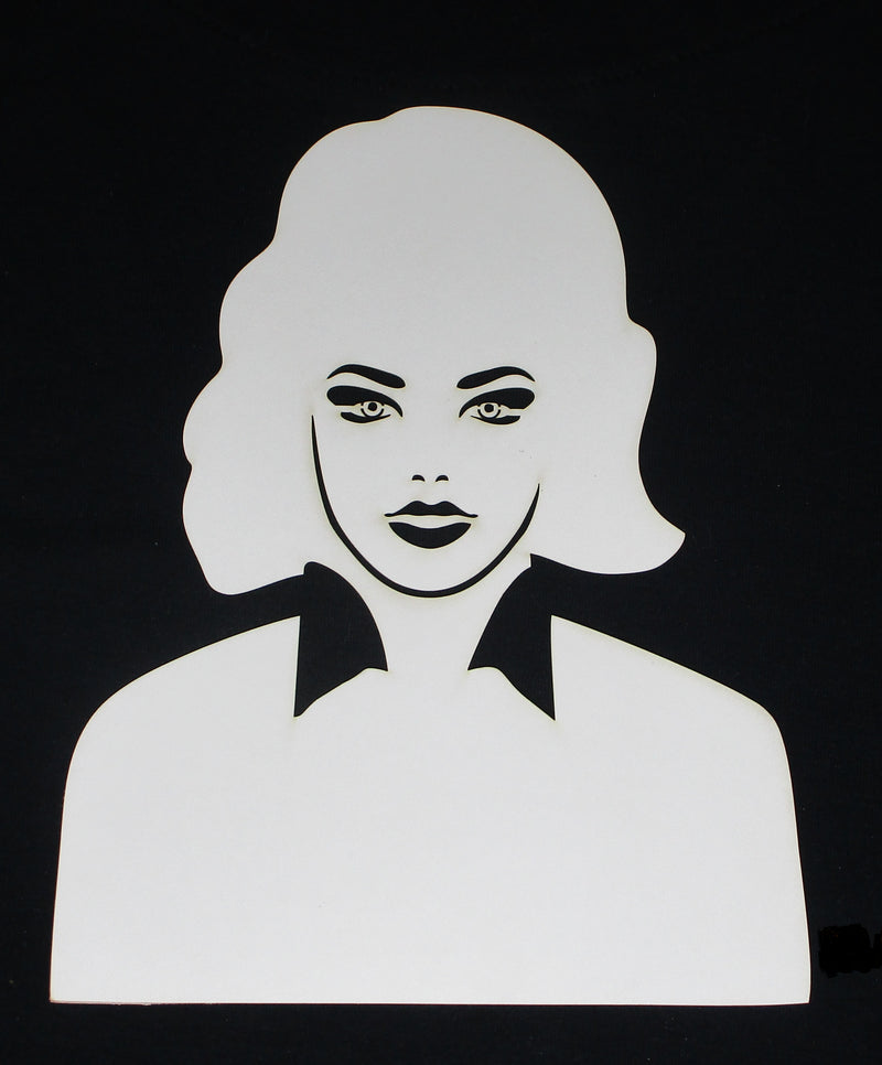 White Cardstock Lady Solid Large