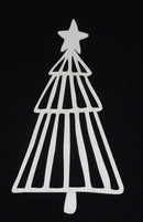 White Cardstock Christmas Tree with Star