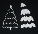 White Cardstock Christmas Tree with Wavy Layers