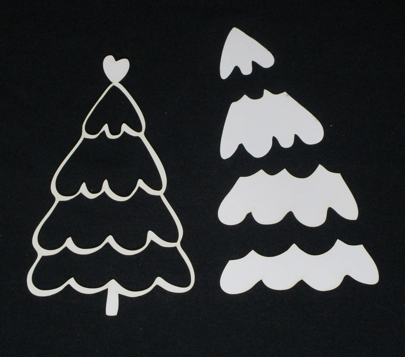 White Cardstock Christmas Tree with Wavy Layers
