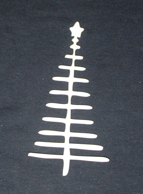 White Cardstock Christmas Tree Stick