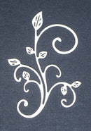 White Cardstock Swirls with Leaves.