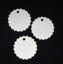 White Cardstock Scallop Tags Large
