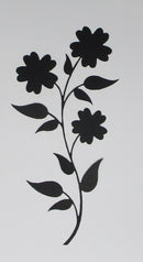 Black Cardstock Flower Stem with Leaves