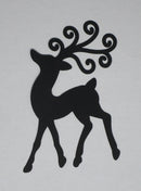 Black Cardstock Reindeer with Curly Antlers