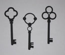 Black Cardstock Decorative Keys Pack of 3