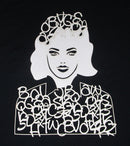 White Cardstock Girl with Alphabet embellishments Large