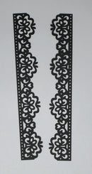 Black Cardstock Decorative Lace Strips 6inch