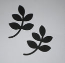 Black Cardstock Leaf Foliage Small