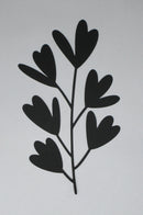 Black Cardstock Flower Stems (hearts)