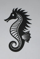 Black Cardstock Cute Sea Horse Swimming