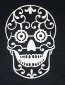 White Cardstock Skull with Swirls and Curlys