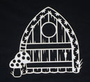 White Cardstock Fairy Door with Mushroom