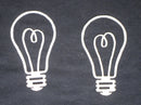 White Cardstock Light Bulbs with Curly wire