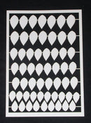 White Cardstock Tear Drop Petals Small