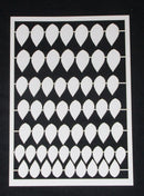 White Cardstock Tear Drop Petals Large