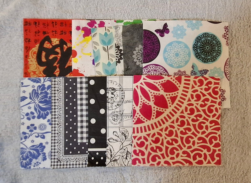 Assorted Paper Napkins (Pack of 10) Asian flowers and Patterns