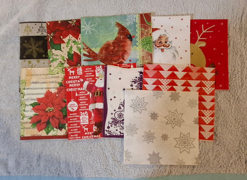 Assorted Paper Napkins (Pack of 10) Christmas