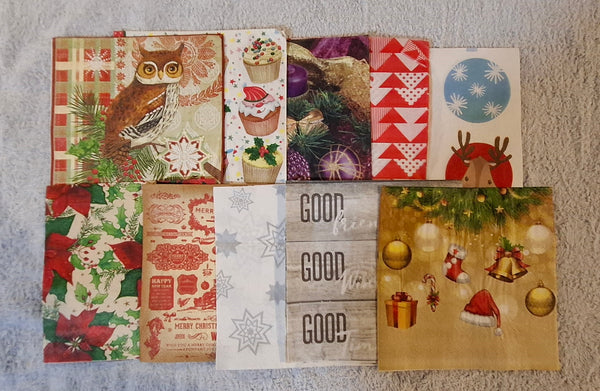 Assorted Paper Napkins (Pack of 10) Christmas