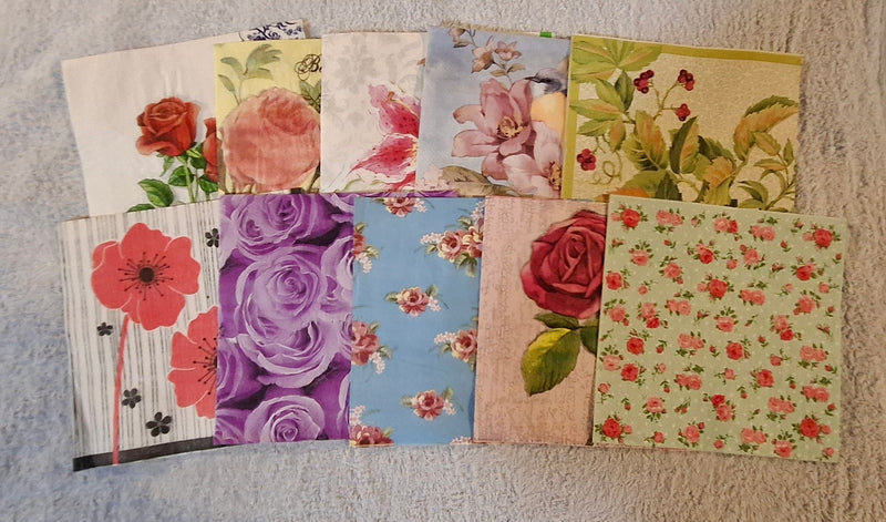 Assorted Paper Napkins (Pack of 10) Mixed Designs