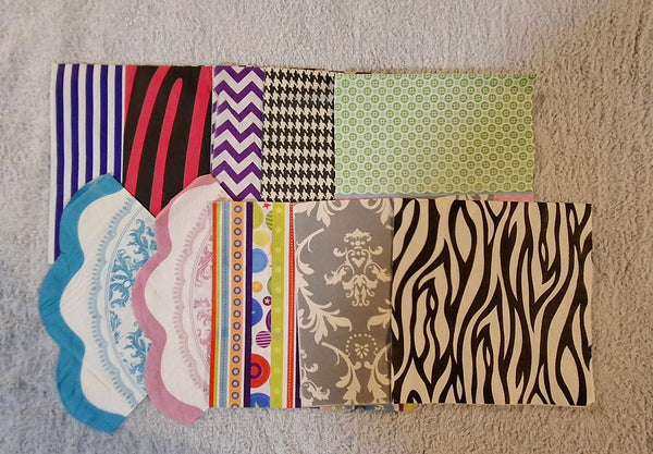 Assorted Paper Napkins (Pack of 10) Mixed Designs