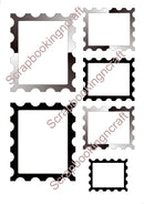 Acetate Transparency Postage Stamp Frames Gradient