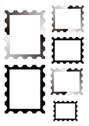 Acetate Transparency Postage Stamp Frames Gradient