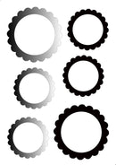 Acetate Transparency Circle Scallop Frames Gradient