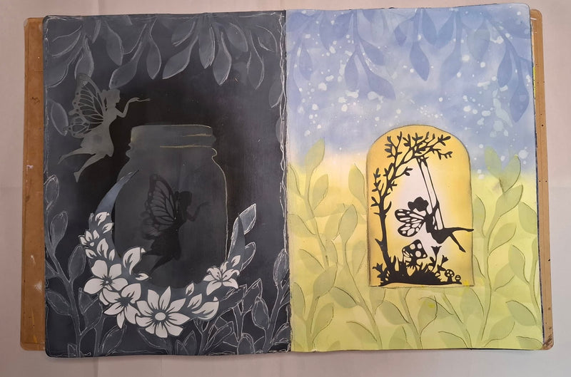 Things in Jars Class Art Journal Page