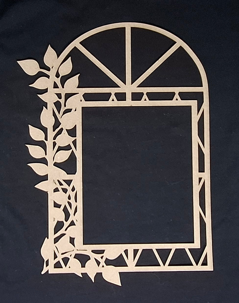 Chipboard Frame Window and Vines