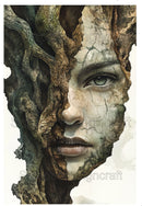 Acetate Transparency Coloured Fantasy Face Nature Lover