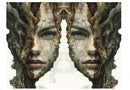 Acetate Transparency Coloured Fantasy Face Nature Lover
