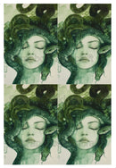 Rice collage Paper Coloured Fantasy Face Snakes in my Hair