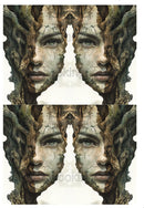Acetate Transparency Coloured Fantasy Face Nature Lover