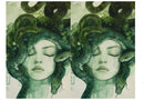 Rice collage Paper Coloured Fantasy Face Snakes in my Hair