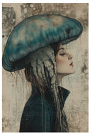 Acetate Transparency Coloured Fantasy Face Is There a Jelly Fish on My Head?