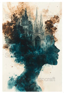 Acetate Transparency Coloured Fantasy Face Building with Splatters