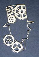 Chipboard Man with Cogs